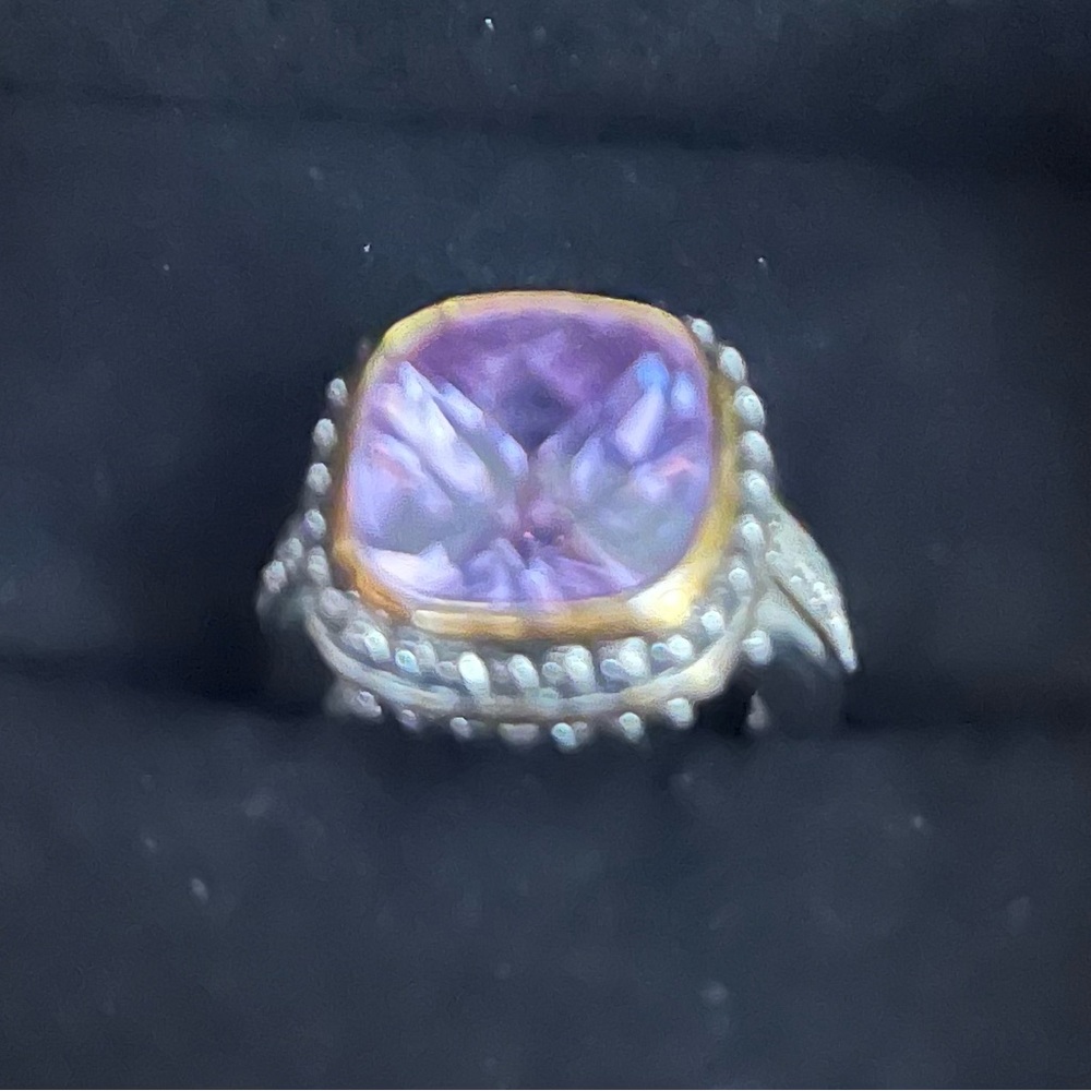 Premier Designs Lavender and Silver Ring